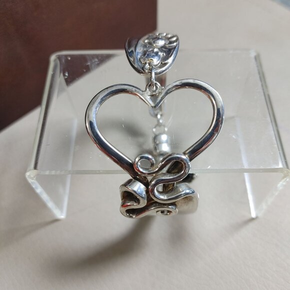 Heart Bracelet 1950 Gorham Sterling 14K WG Clasp 6 Fork Art Lily of The Valley - Picture 8 of 16